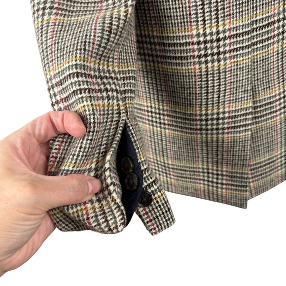 J.Crew Sommerset Blazer Houndstooth Wool Brown Academia Moon British Cloth 2 - Picture 11 of 16